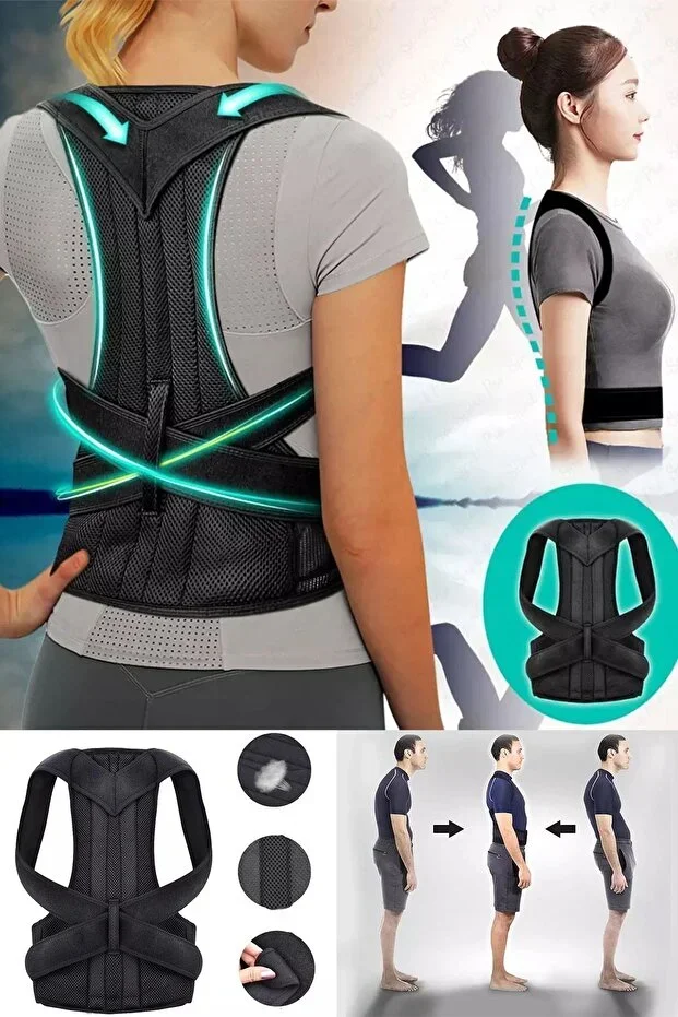 BYENS Dik Duruş Korsesi Dikduruş Korse Kadın Erkek Kamburluk Korseleri Toparlayıcı Kambur Önleyici